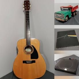 MaxSold Auction: This online auction features Advertising Barware, Die-Cast Vehicles, Video Game System, Puzzles, Comics, Automotive Collectibles, Art Glass, Vintage Toys, NIB Watches, NIP Hotwheels, Guitars, Nascar Collectibles, LPs, DVDs, Speakers, Stereo Components and much more!